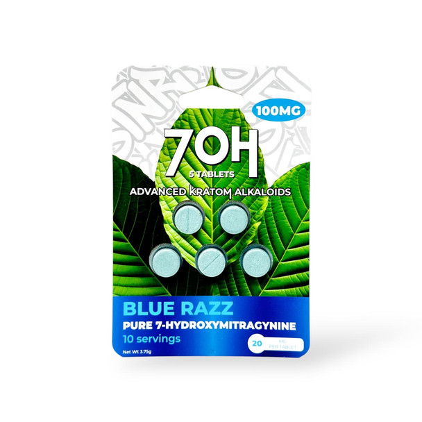 7OH 7-Hydroxymitragynine Tablet Blue Razz 20mg Per Tablet
