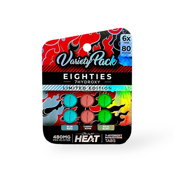 Straight Heat Eighties 7-Hydroxy Chewable Tablets Variety Pack
