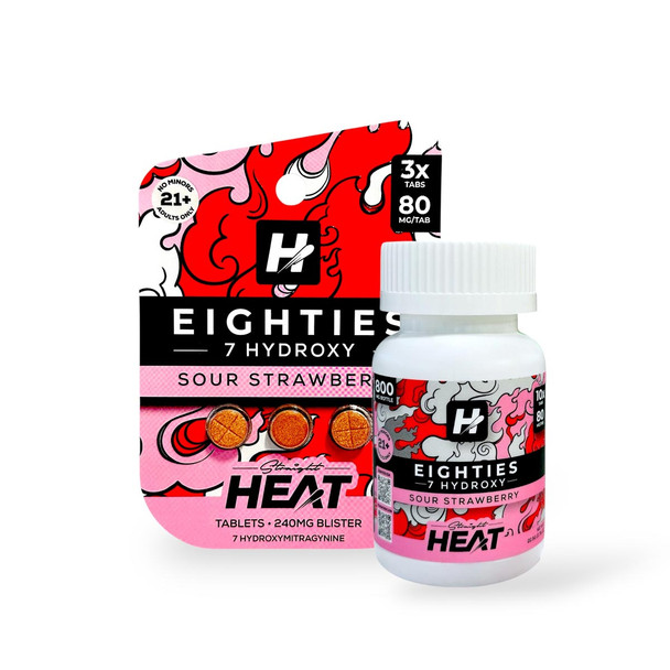 Straight Heat Eighties Sour Strawberry 7-Hydroxy 80mg