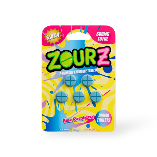 Zourz 7-Hydroxy Blue Raspberry 100mg Tabs