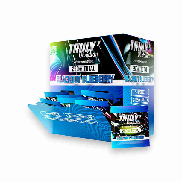 Truly7 Obsidian 7-Hydroxymitragynine Tablets Blackout Blueberry 125mg Per  Tablet
