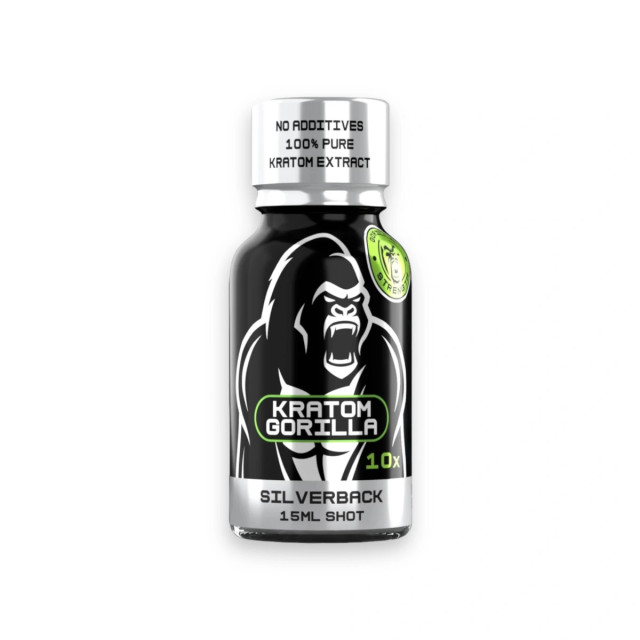 Gorilla Strength Kratom Extract Shot 10X Silver Black 15ml