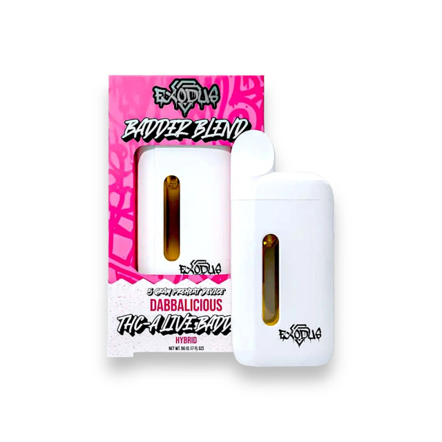 Exodus Badder Blend THCA Disposable Vape Hybrid Dabbalicious 5g