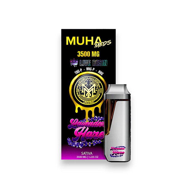 Muha Meds Live Resin Disposable Vape Sativa Lavender Haze 3.5g