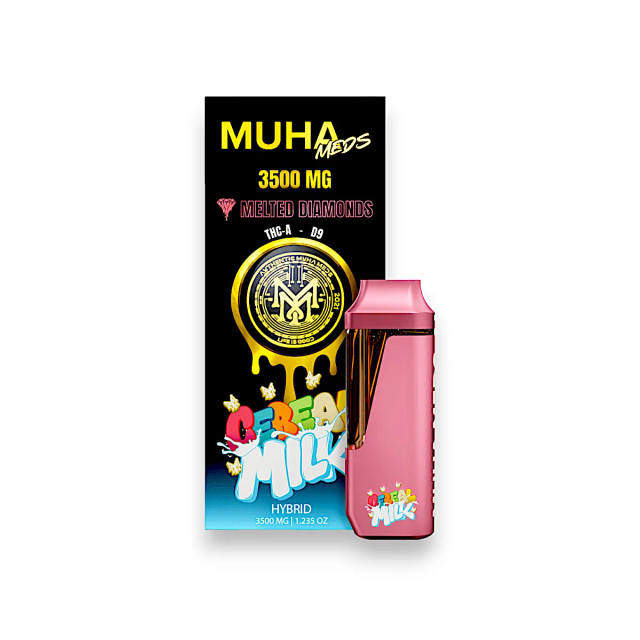 Muha Meds Melted Diamonds Disposable Vape Hybrid Cereal Milk 3.5g