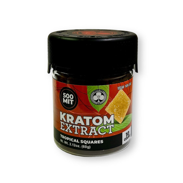 Club 13 Kratom Extract Gummies Tropical Squares | 10 Ct