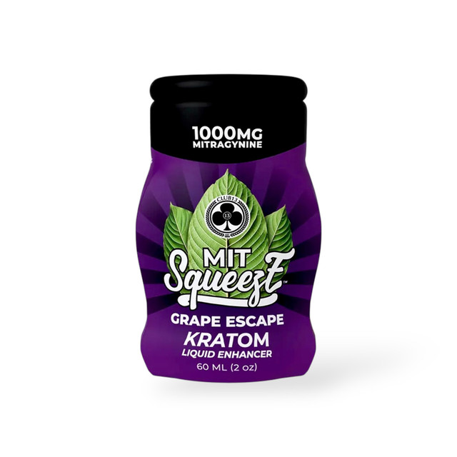Club 13 Mit Squeeze Kratom Liquid Enhancer Grape Escape 1000mg 60ml