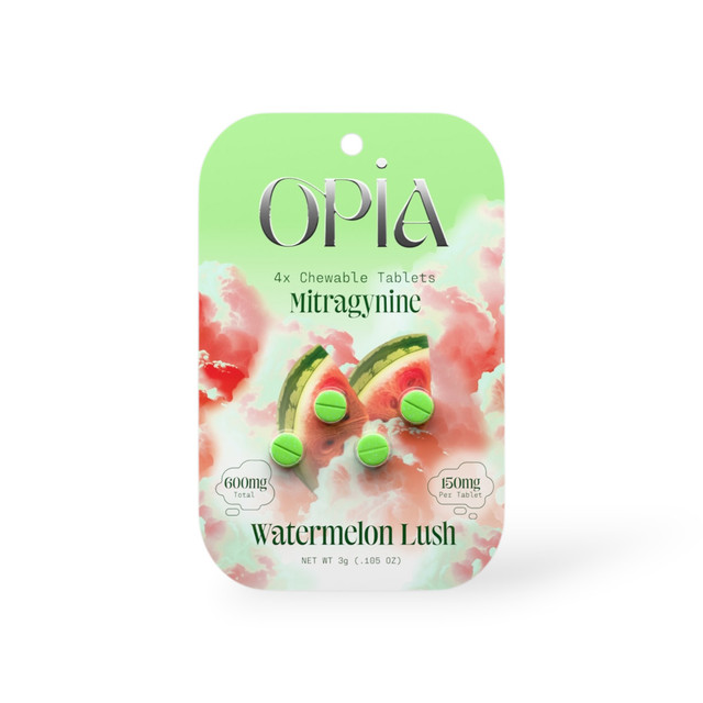 Opia Mitragynine 150mg Watermelon Lush Chewable Tablets | 4ct