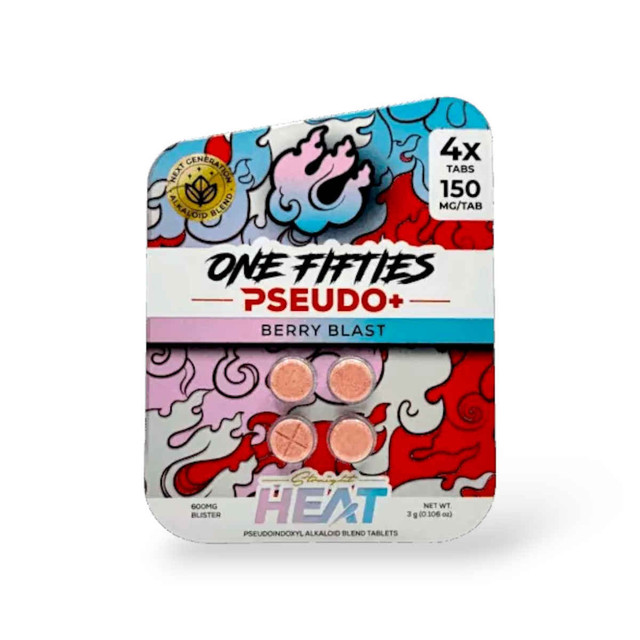 Straight Heat One Fifties Pseudo Chewable Tablets Berry Blast 150mg | 4ct
