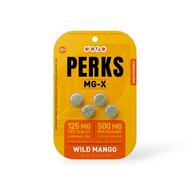 dozo Perks MG-X Chewable Tablets Wild Mango 125mg | 4ct