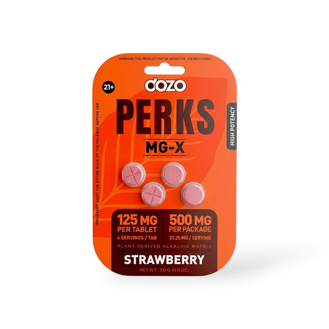 dozo Perks MG-X Chewable Tablets Strawberry 125mg | 4ct