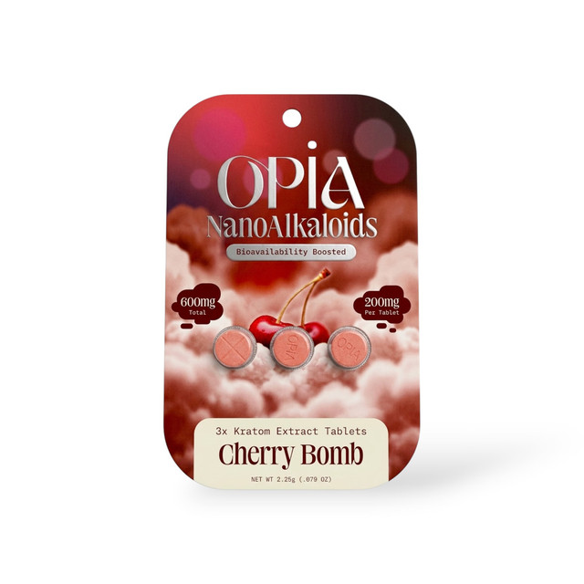Opia Nano Alkaloid Chewable Tablets Cherry Bomb 200mg | 3ct
