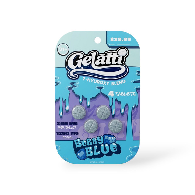 Gelatti 7 Hydroxy Blend Chewable Tablet Berry Blue 300mg | 4ct
