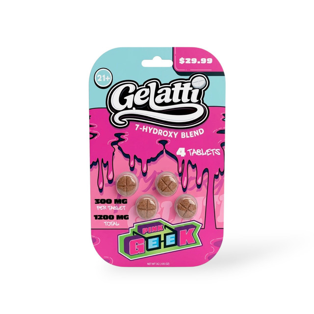 Gelatti 7 Hydroxy Blend Chewable Tablet Pink Geek 300mg | 4ct