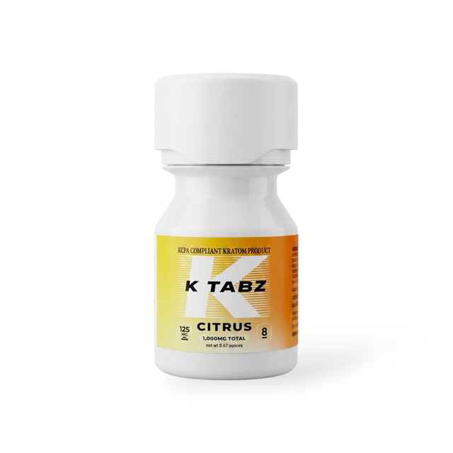 K Tabz Kratom Extract Tablets Citrus 125mg | 8ct