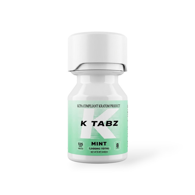 K Tabz Kratom Extract Tablets Mint 125mg | 8ct