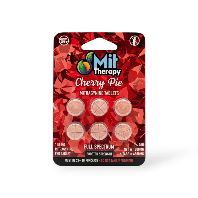 Mit Therapy Mitragynine Chewable Tablets Cherry Pie 150mg | 6ct