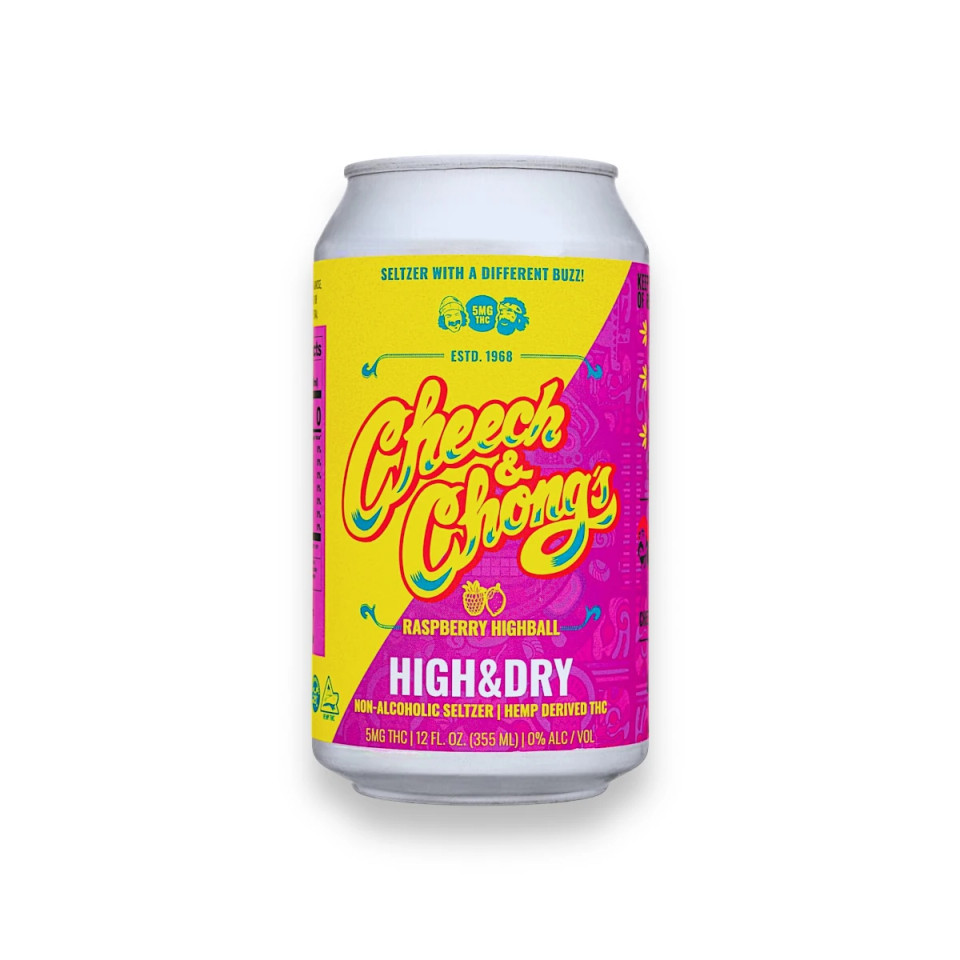 High And Dry Cheech And Chong Cheech & Chong High & Dry THC Seltzer Raspberry 12oz - Refreshing