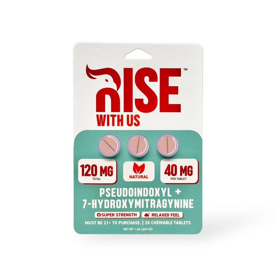 Rise 7-OH + Pseudo Chewable Tablet Natural 40mg