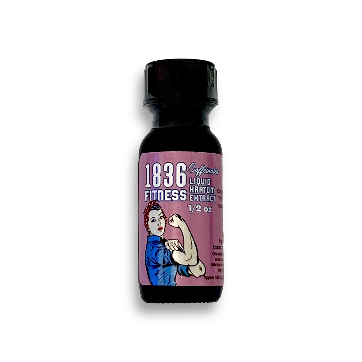 1836 Kratom Extract Fitness Caffeinated Liquid Pink Cinnamon 15ml