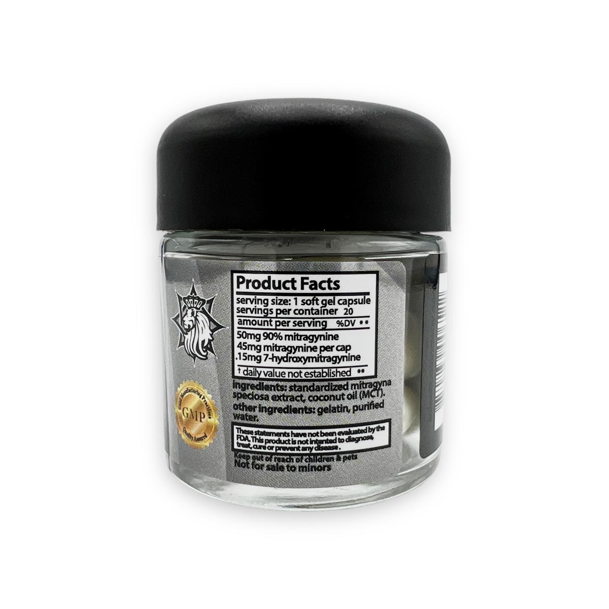 Zion Herbals Kratom Extract Platinum 90 Soft Gels 20ct