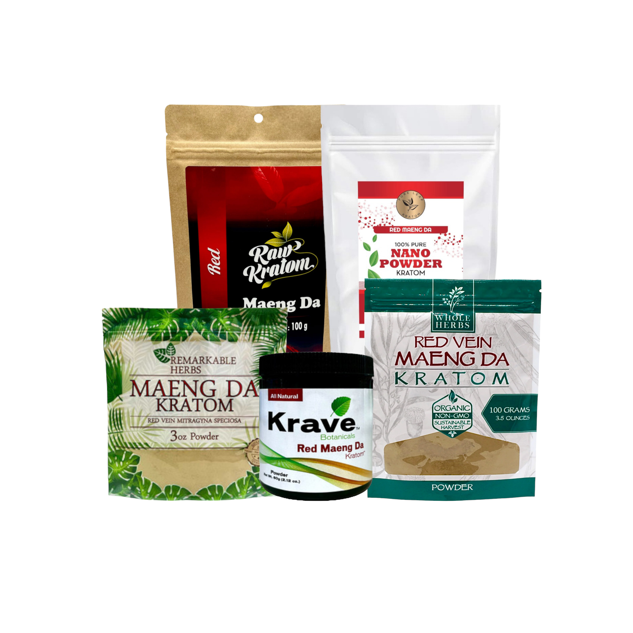 Red Maeng Da Kratom Powder Bundle