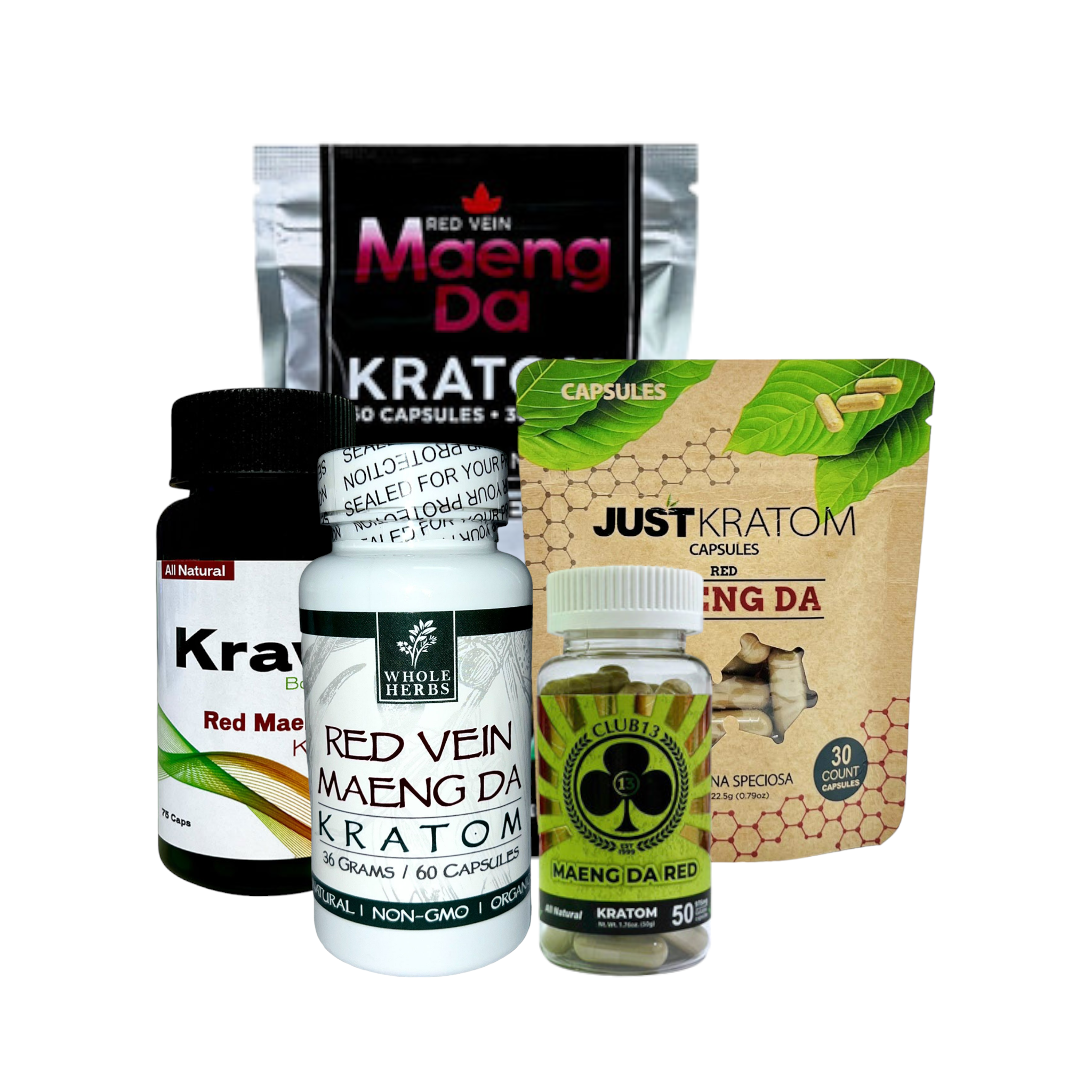 Red Maeng Da Kratom Capsule Bundle