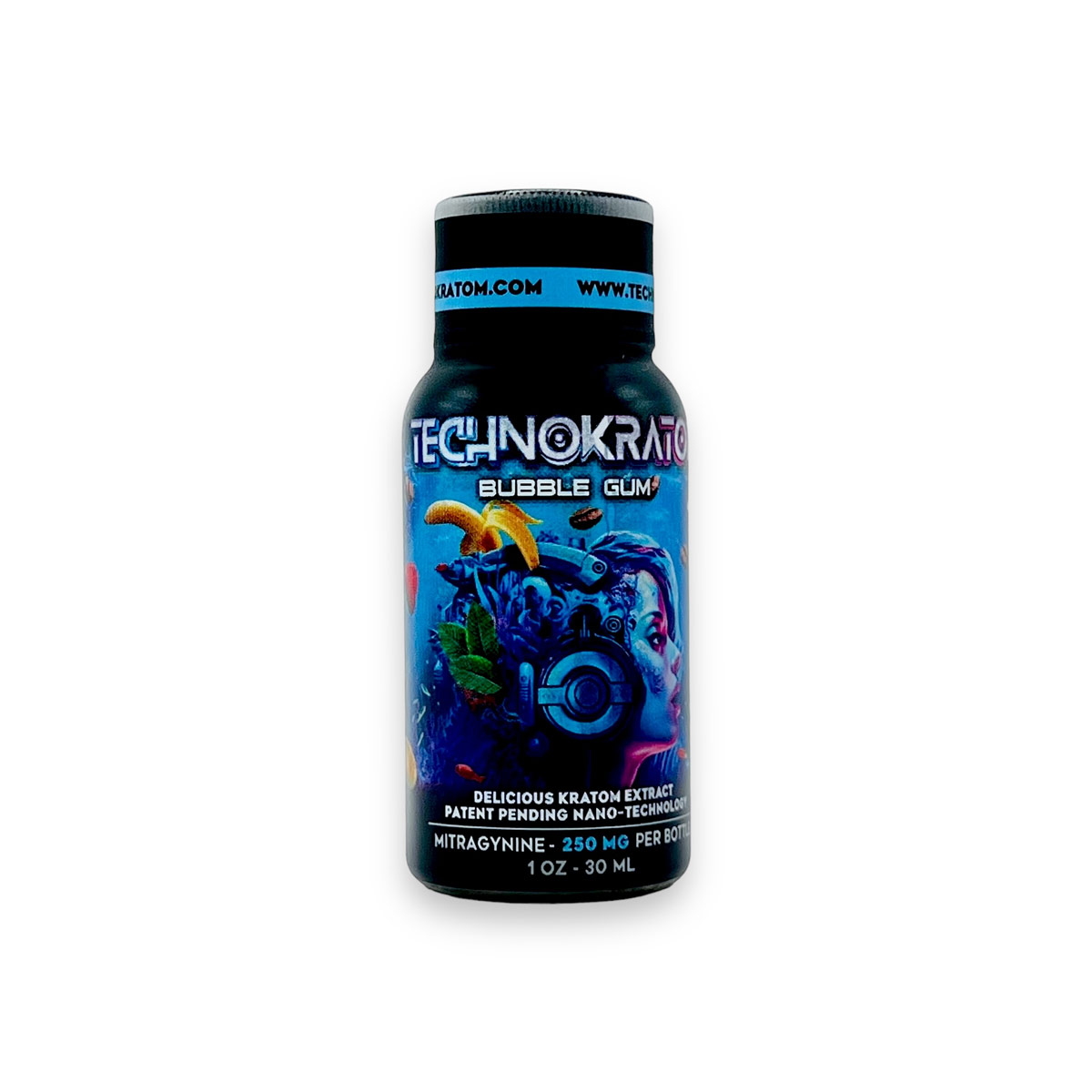 Techno Kratom Extract Liquid Shot Bubble Gum 250mg 30ml