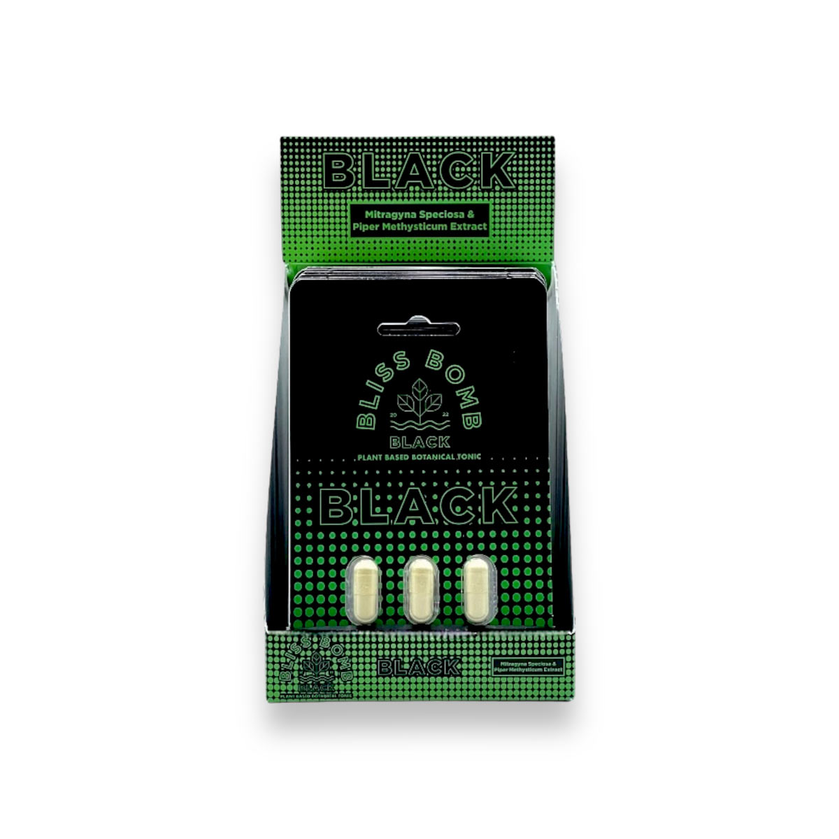 Bliss Bomb Kratom Extract Black Kava Capsules 3ct