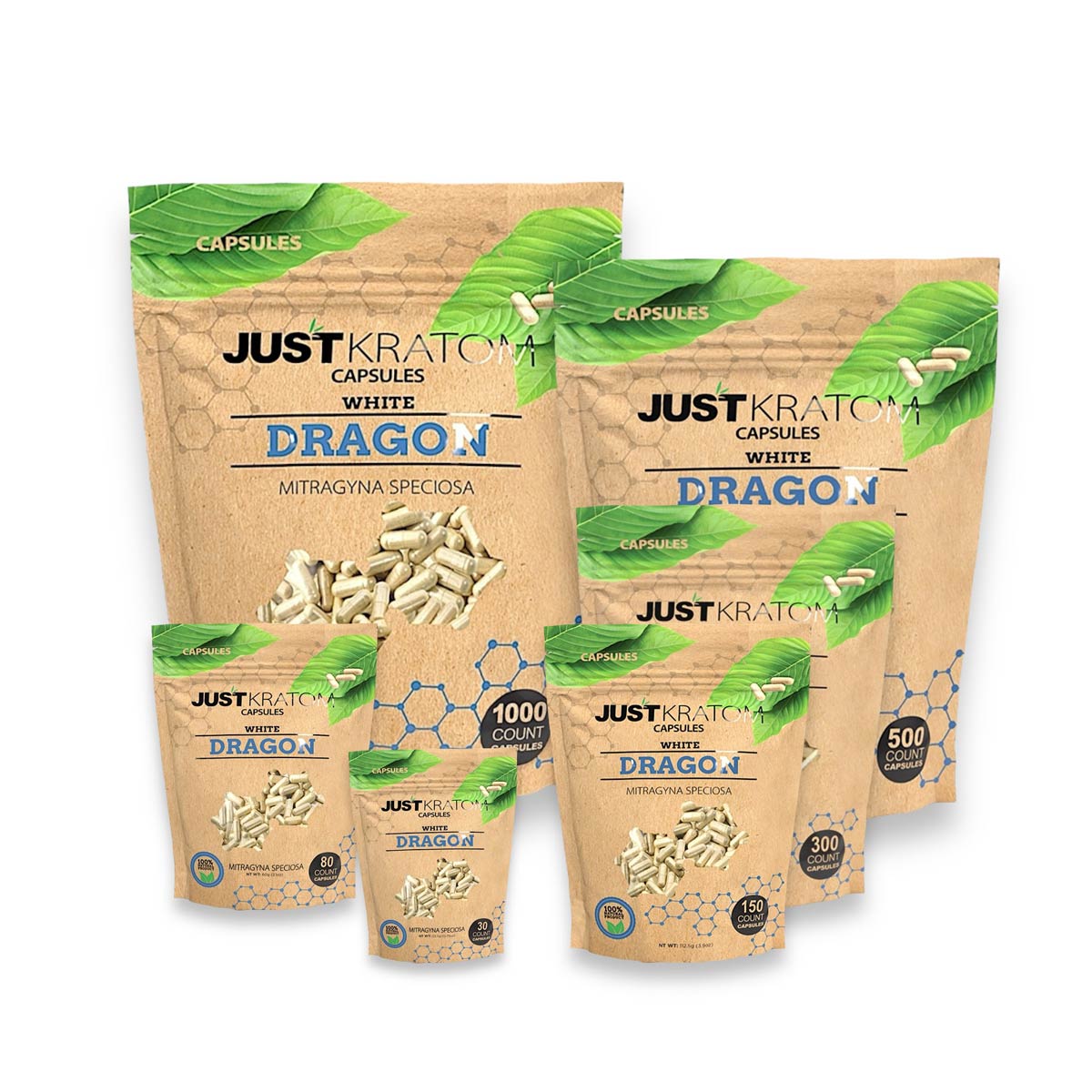 Just Kratom White Dragon Capsules
