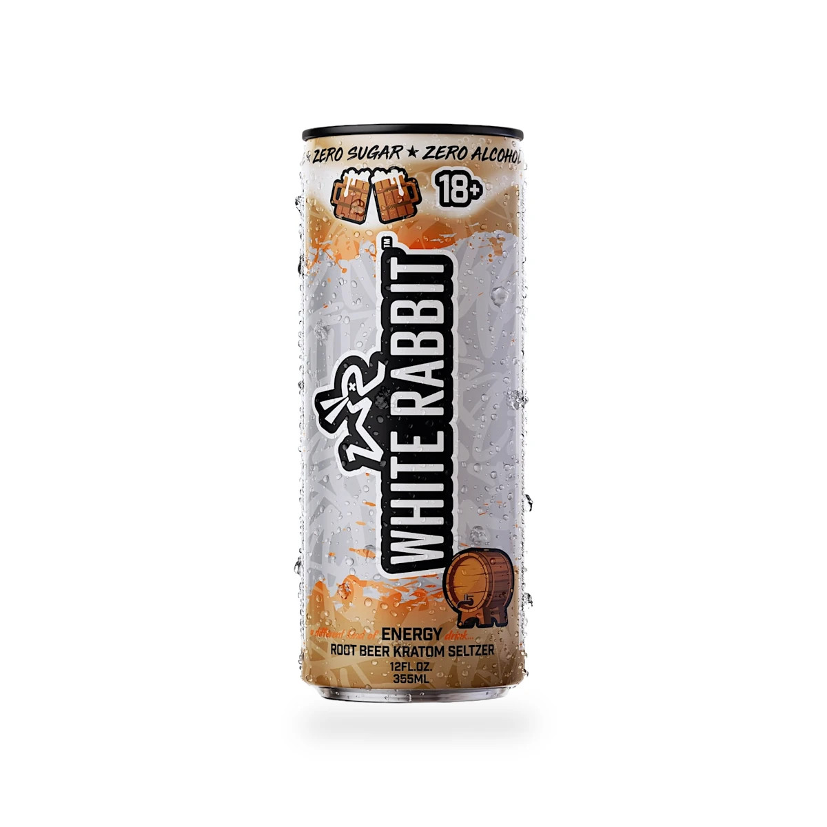 White Rabbit Root Beer Kratom Seltzer 12oz