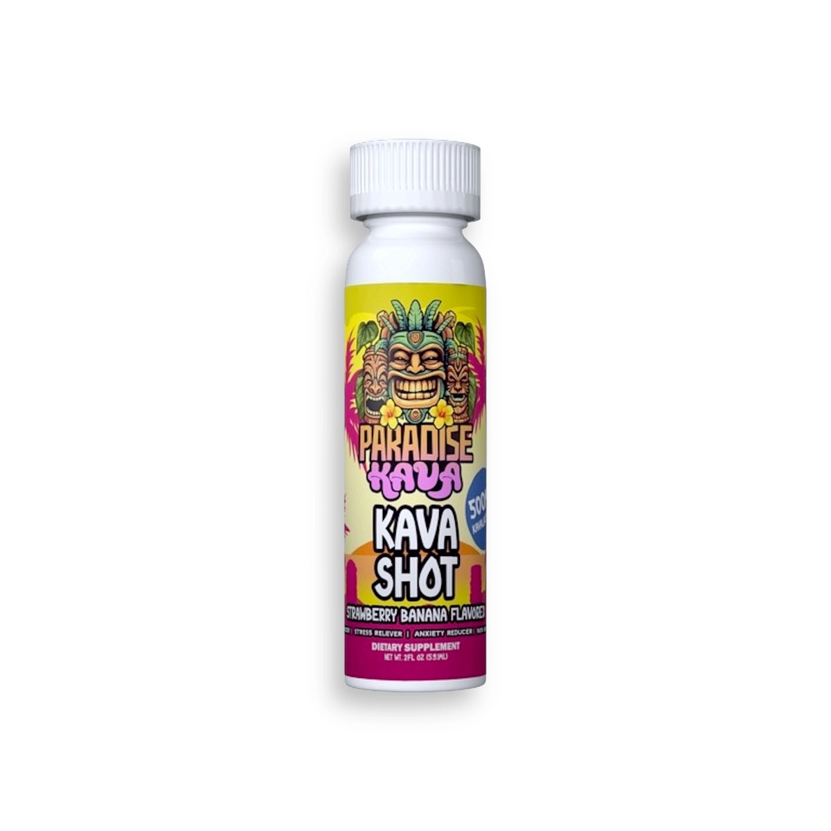 Paradise Kava Strawberry Banana Flavored Shot 60mL
