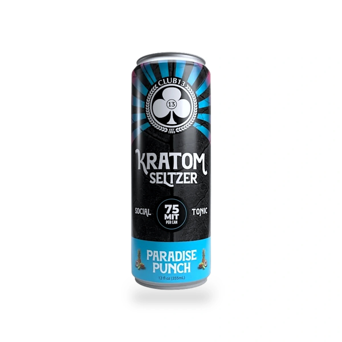 Club 13 Kratom Seltzer Paradise Punch 75mg 12oz