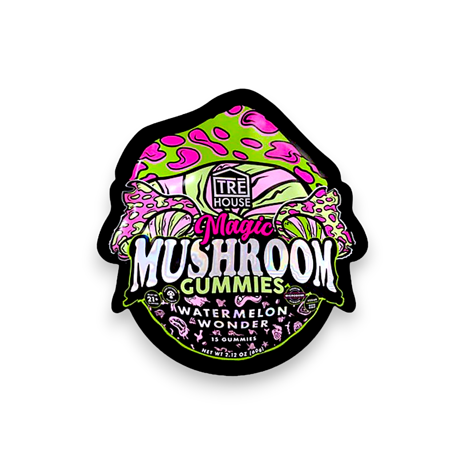 Tre House Magic Mushroom Gummies Watermelon Wonder 15ct 60g