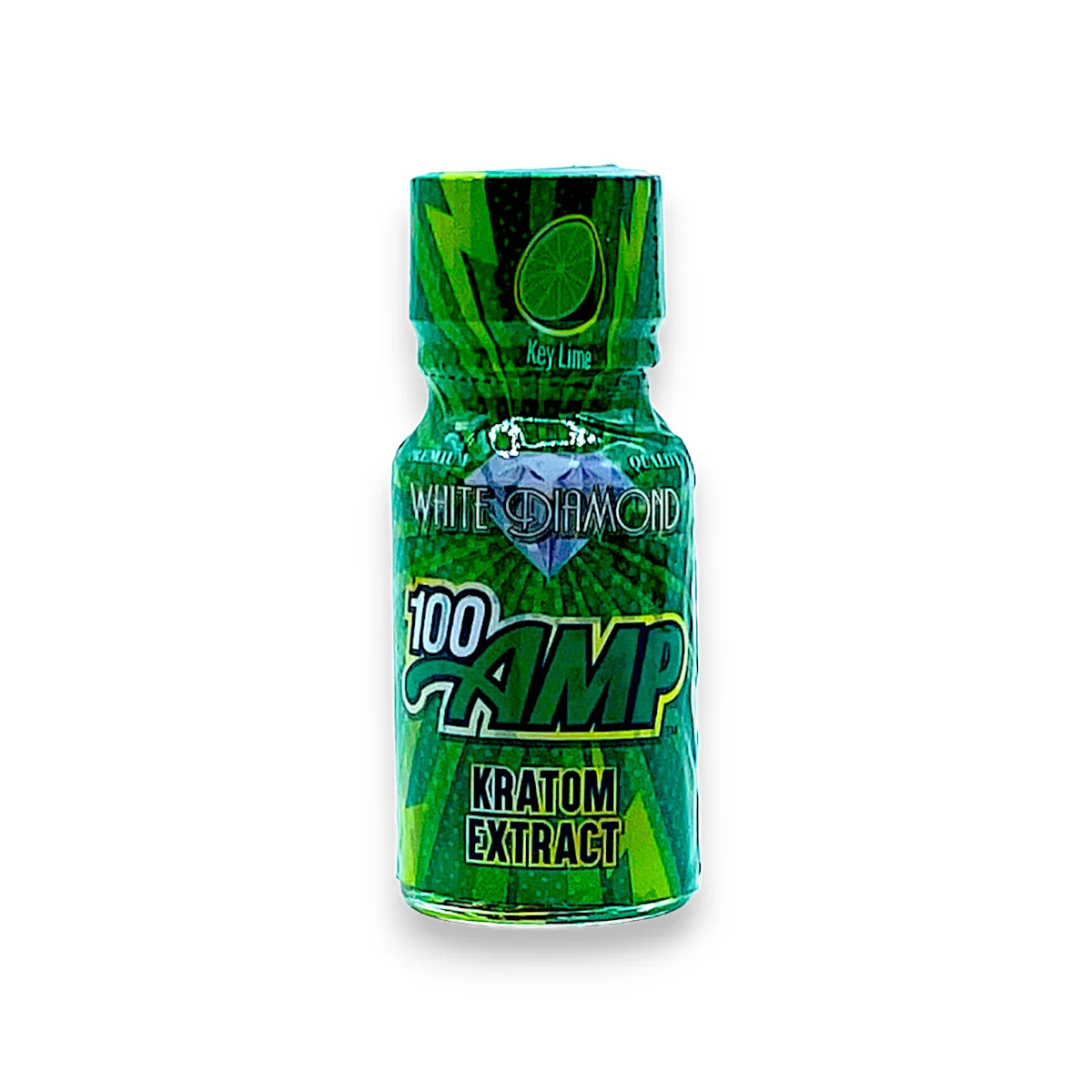 White Diamond Kratom Extract Shot 100 Amp Key Lime 10mL