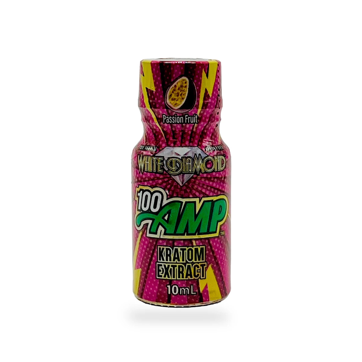 White Diamond Kratom Extract Shot 100 Amp Passion Fruit 10 ml