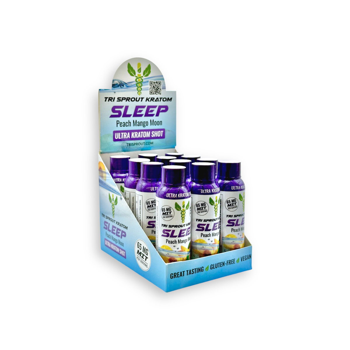 Tri Sprout Kratom Sleep Peach Mango Ultra Kratom Shot 65mg 60ml