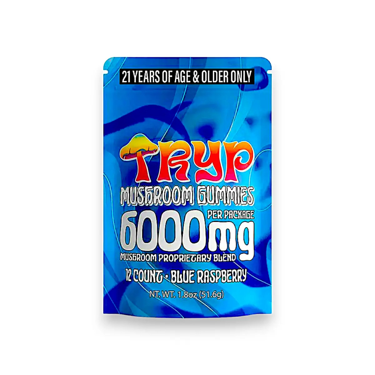 Buy Deltiva Tryp Mushroom Gummies Blue Raspberry 6000mg 12ct