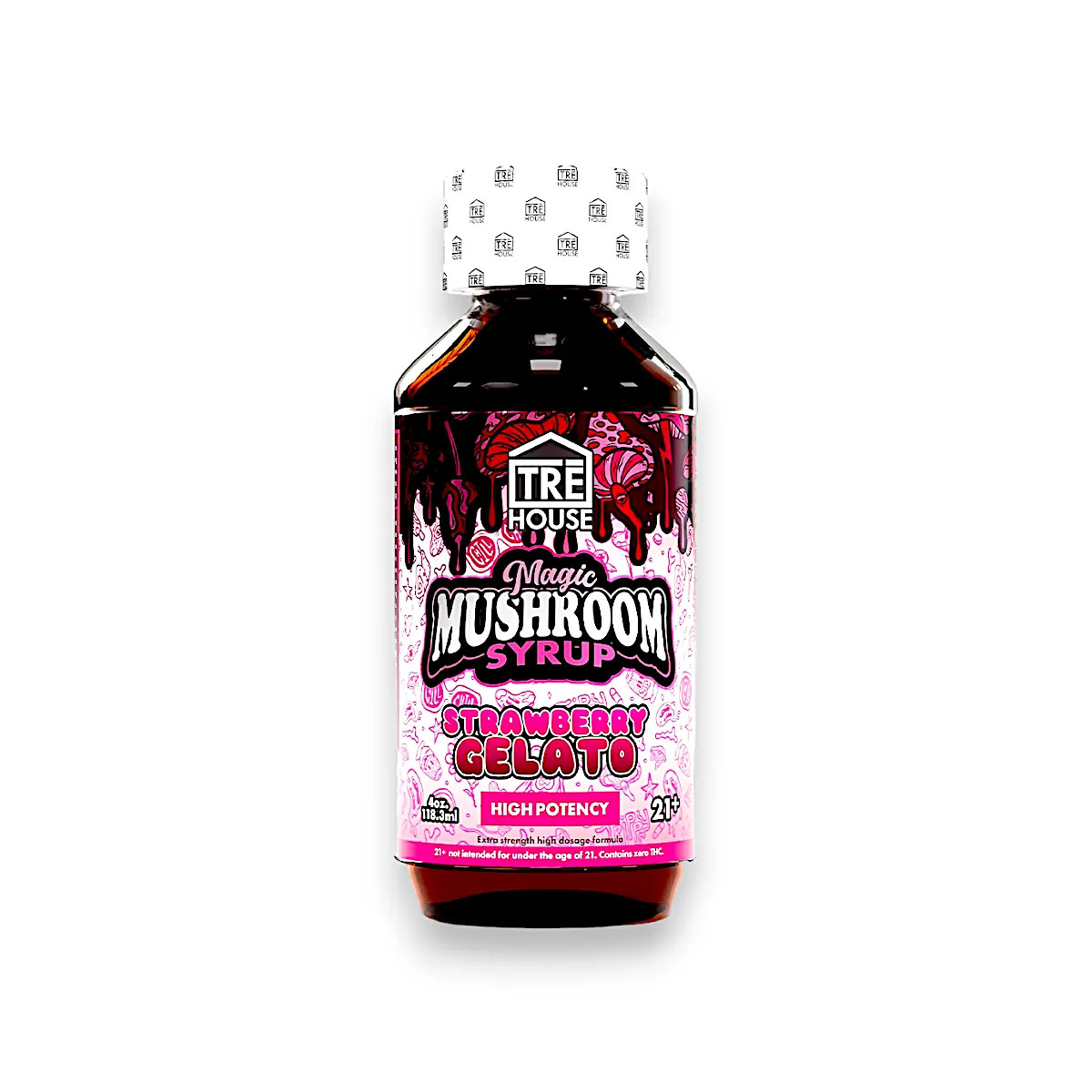 Tre House Strawberry Gelato Magic Mushroom Syrup 4oz