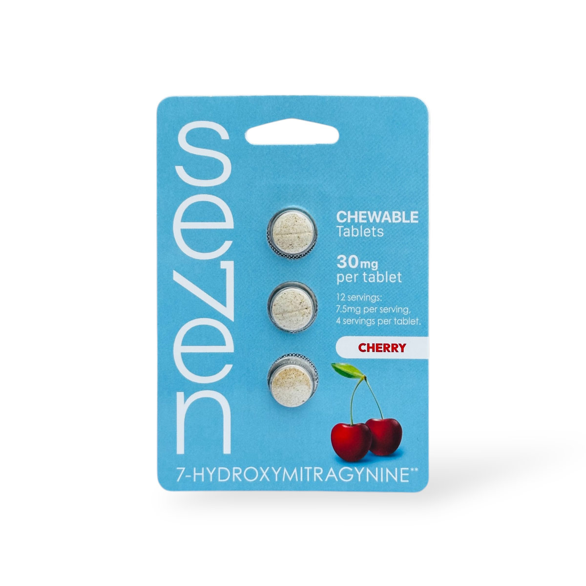 Se7en Kratom 7-HO Chewable Tablets Cherry 30mg for Relaxation