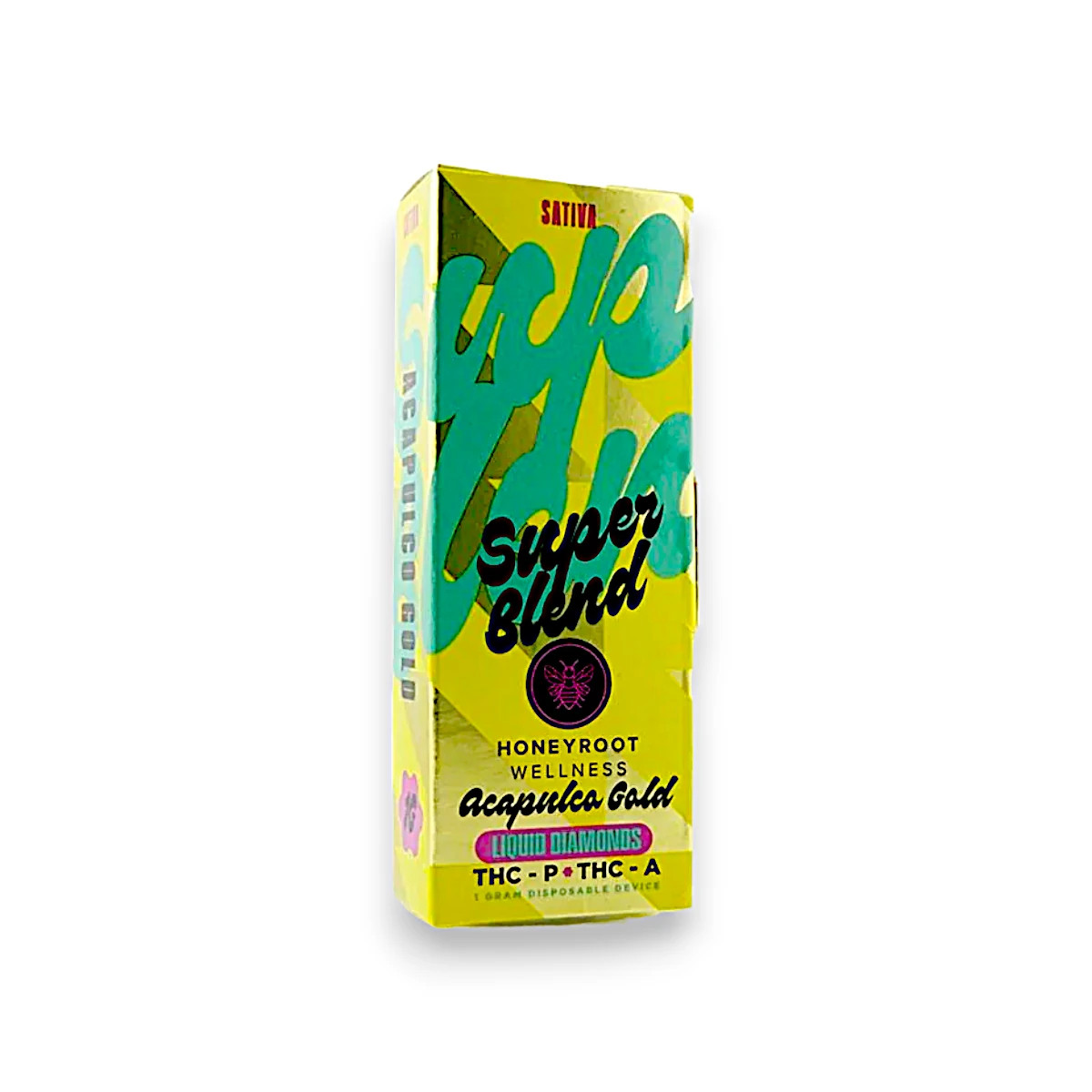 Honeyroot Wellness Super Blend Liquid Diamonds Disposable Acapulca Gold 1g