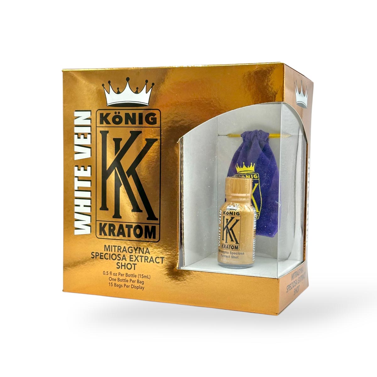 Konig White Vein Kratom Extract Shot 15ml - Energizing Boost