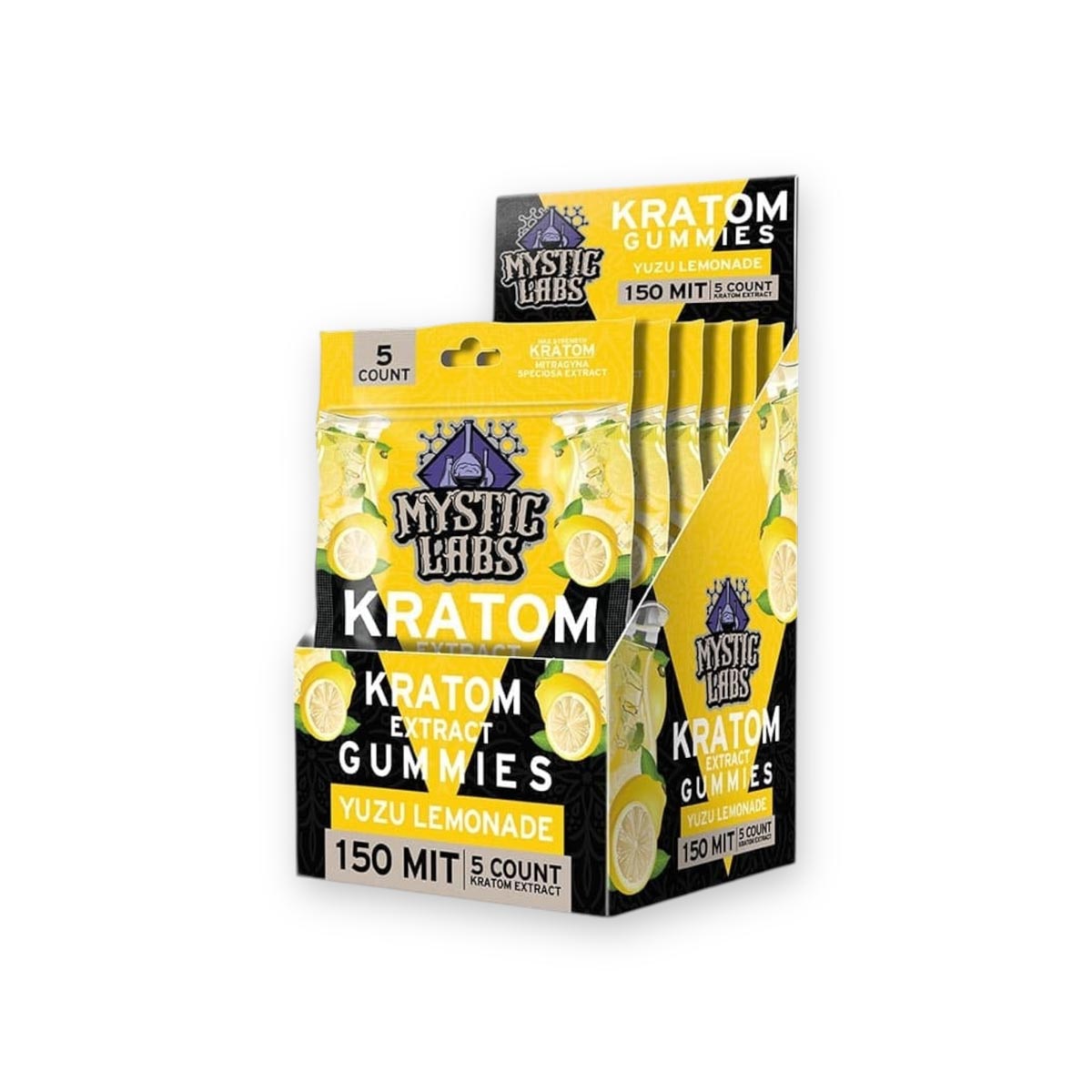Mystic Labs Kratom Extract Gummies Yuzu Lemonade 5 Count