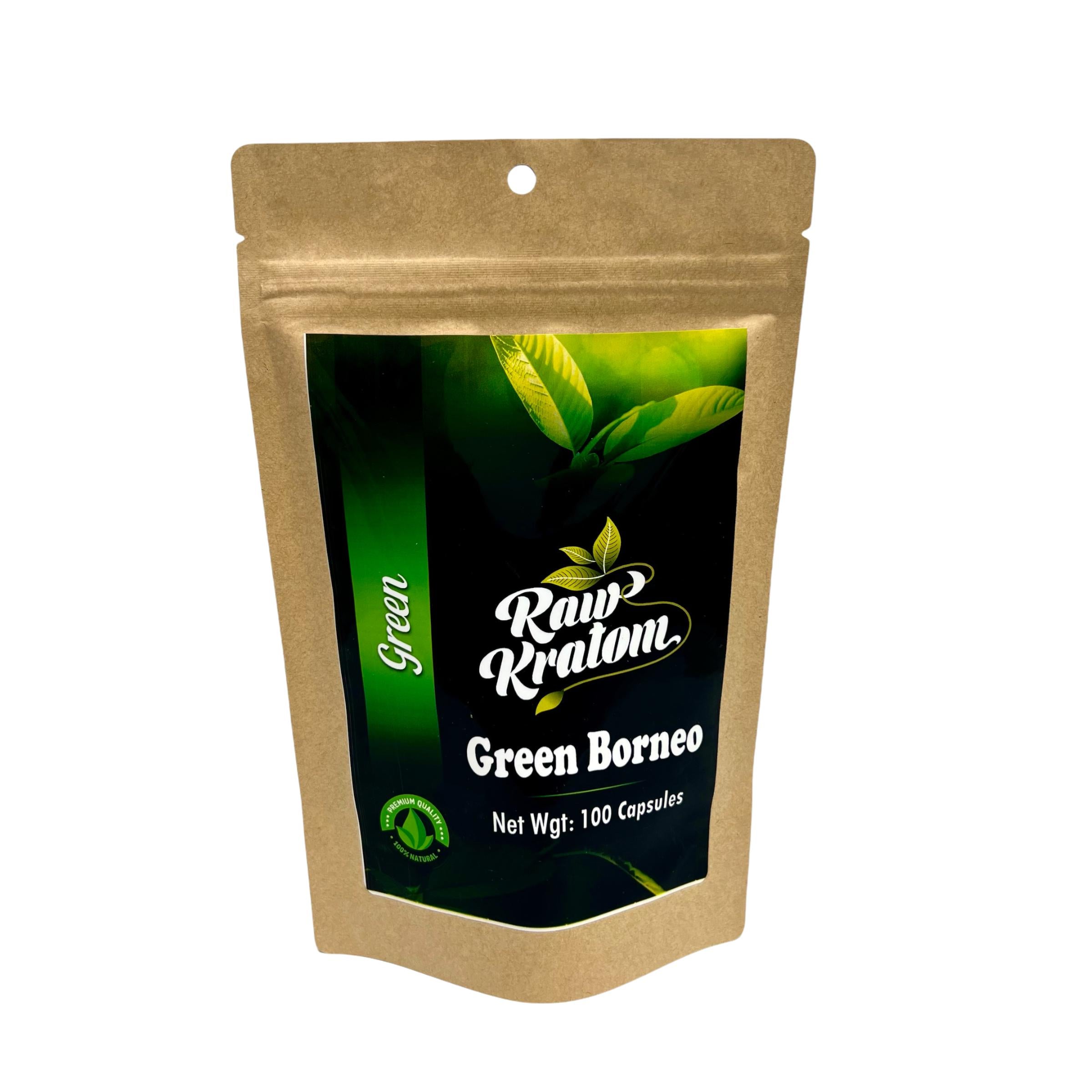 Raw Kratom Capsules Green Borneo
