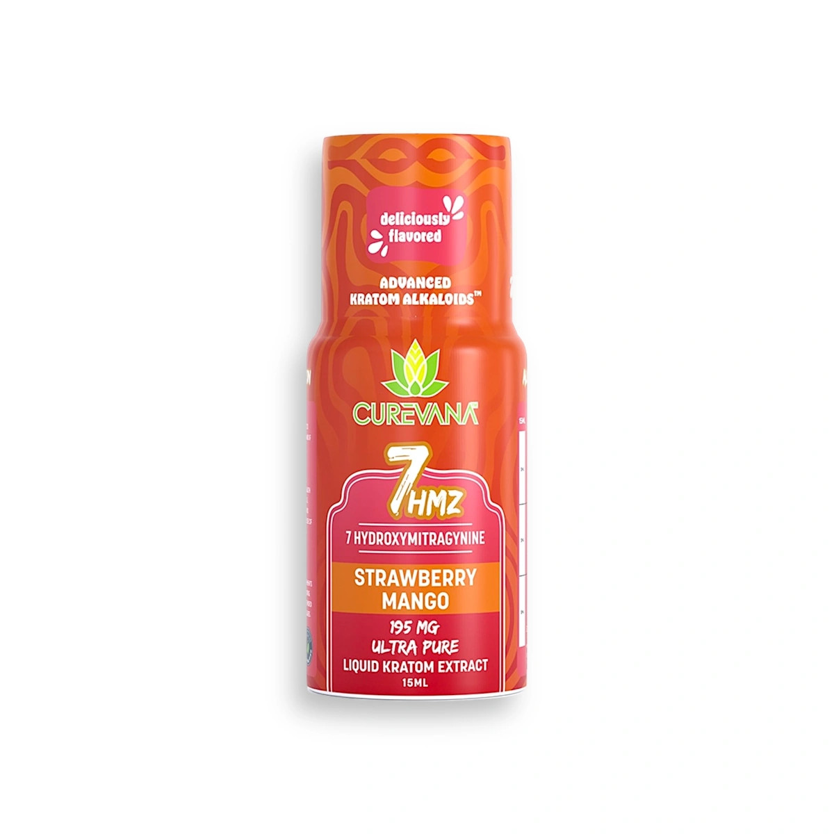 Curevana 7hmz Kratom Extract 7-hydroxymitragynine Liquid Shot Strawberry Mango 15ml