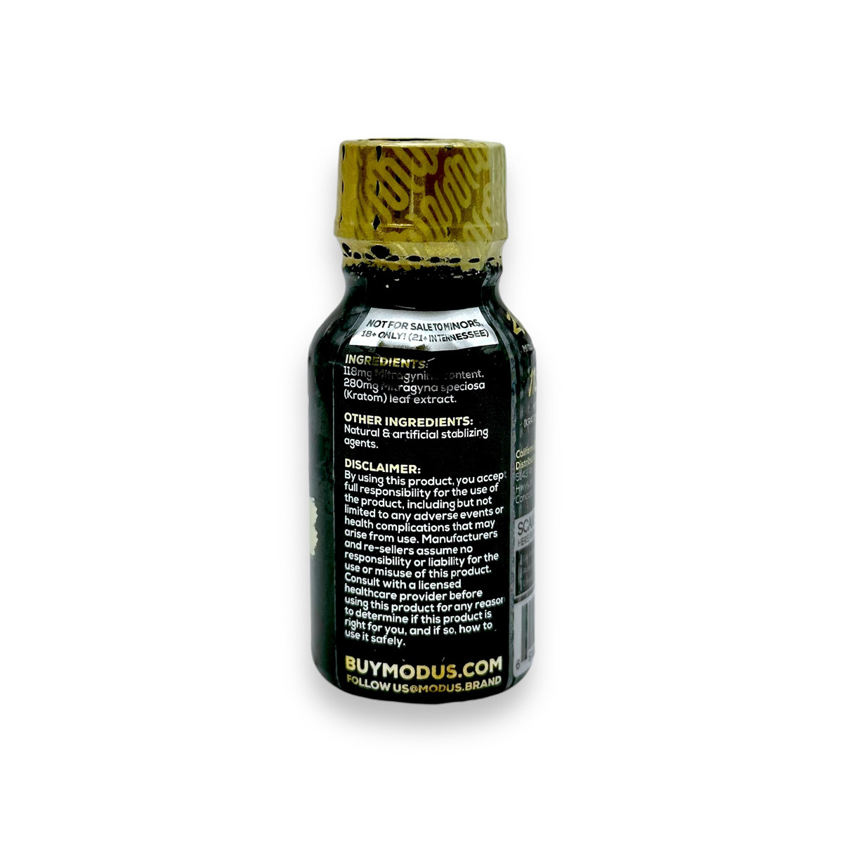 Modus Gold Series Kratom Shots - Zing Maeng Da 280mg