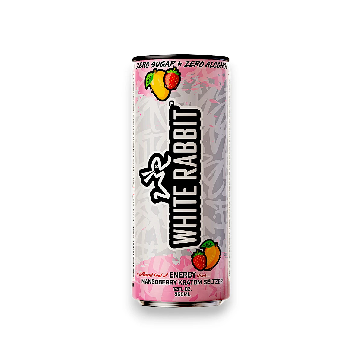 White Rabbit Mango Berry Kratom Seltzer 12oz