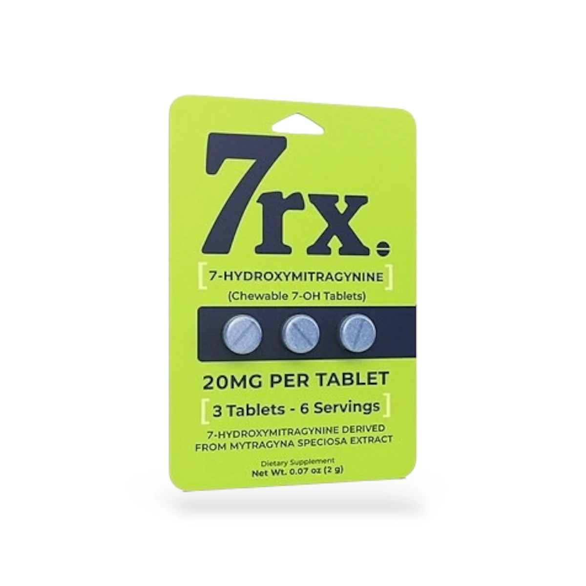 7rx 20mg 7-Hydroxymitragynine Chewable Tablets 3ct