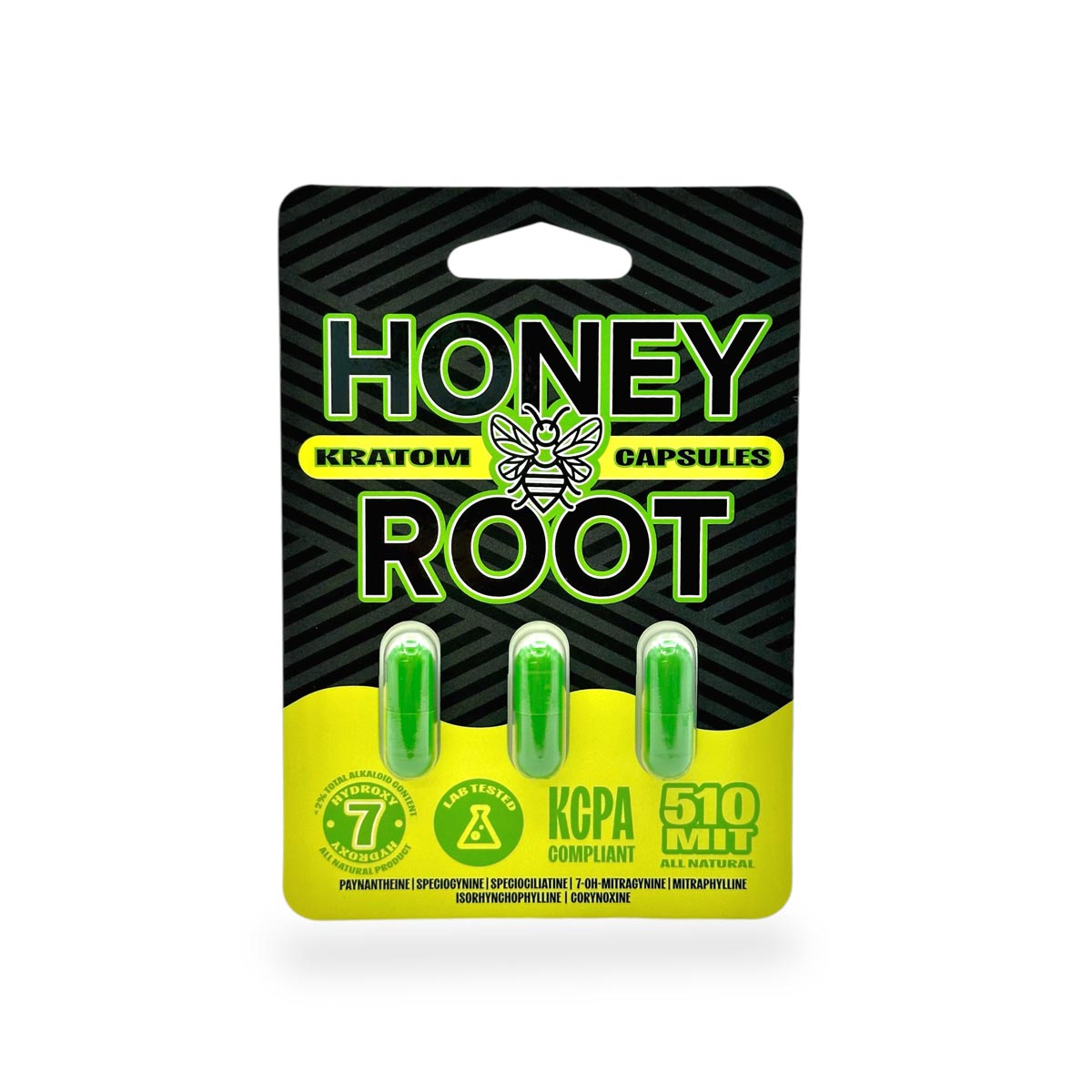 Honeyroot Wellness Kratom Capsules 510 MIT