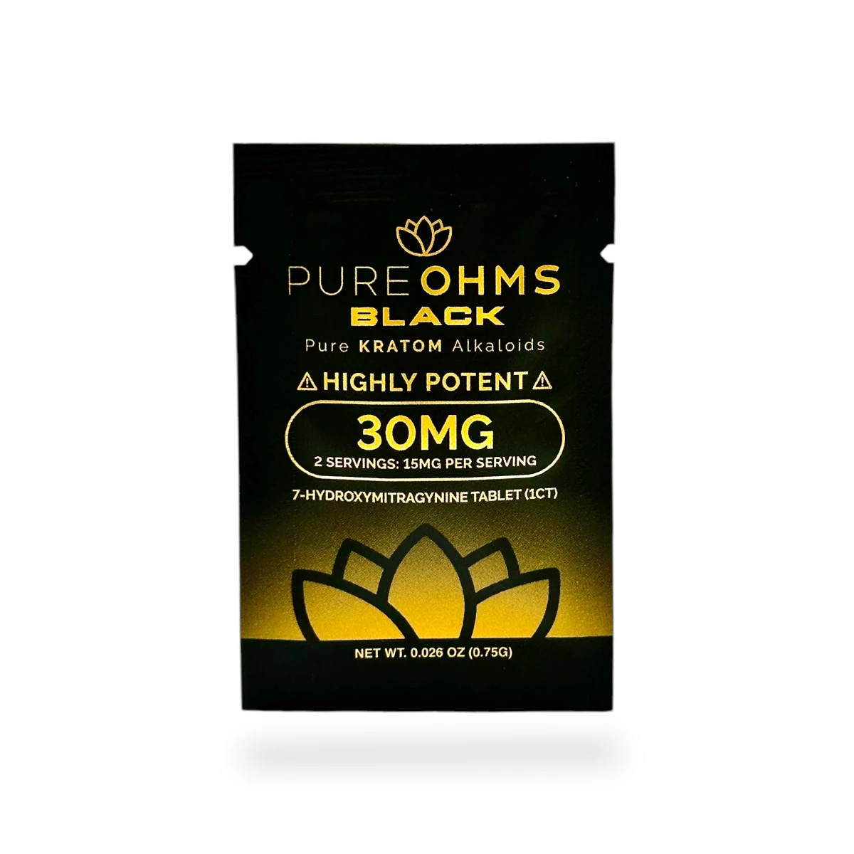Pure Ohms Black 30mg 7-Hydroxymitragynine Tablets - Image 5